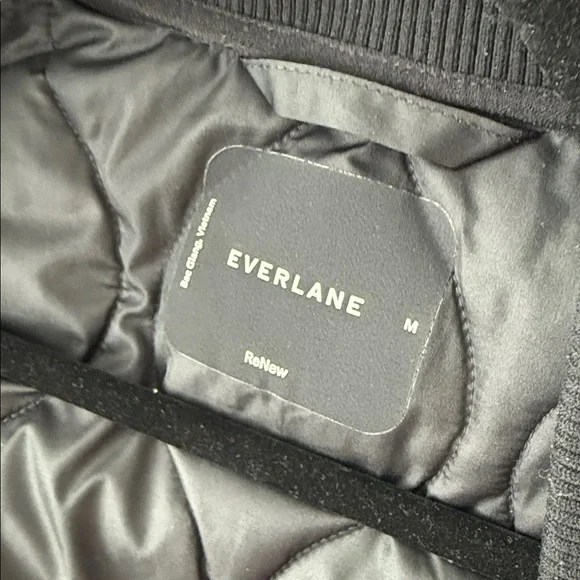 Everlane Renew Long Liner Coat in Black (M) - Picture 10 of 10